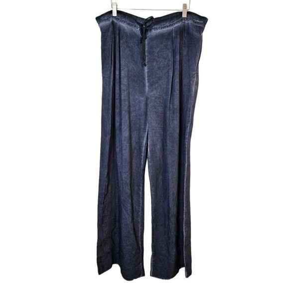 Mustard Seed blue dyed wide leg pants. Size L. - Picture 1 of 5
